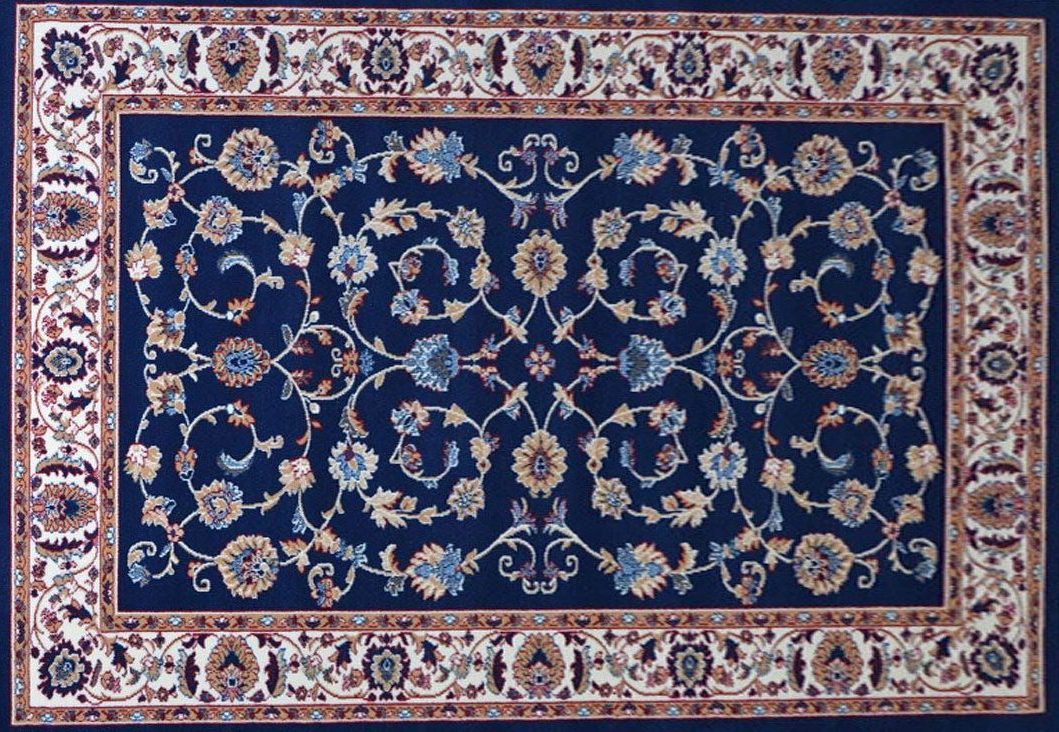alfombra persa color azul