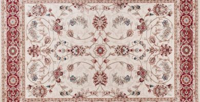 alfombra persa color blanco
