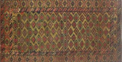 alfombra persa color marrón