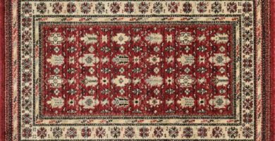 alfombra persa color rojo