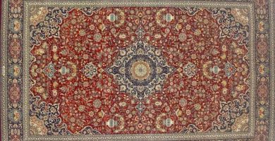 alfombra persa de seda