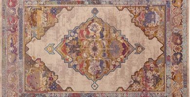 alfombra persa multicolor